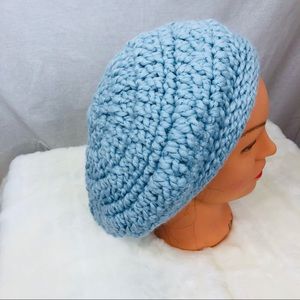 Blue Crochet Beret (m)
